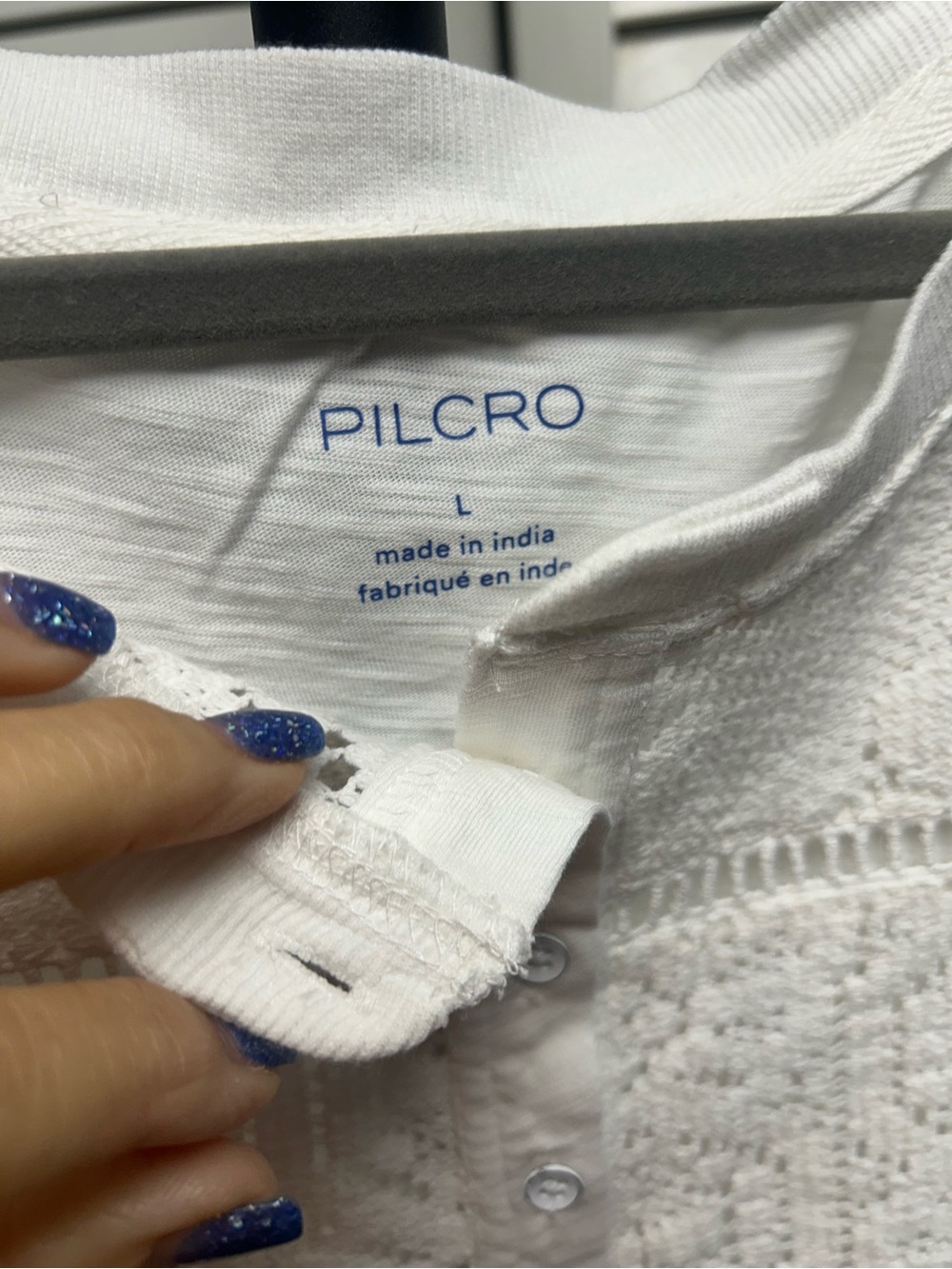 Nwot Pilcro boxy crochet babydoll top - Picture 7 of 10